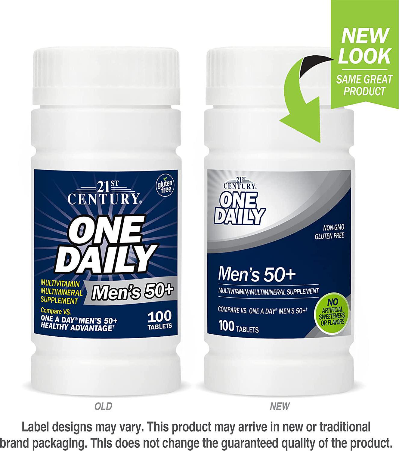 21st Century One Daily Men's 50+ Tablets, 100 Count