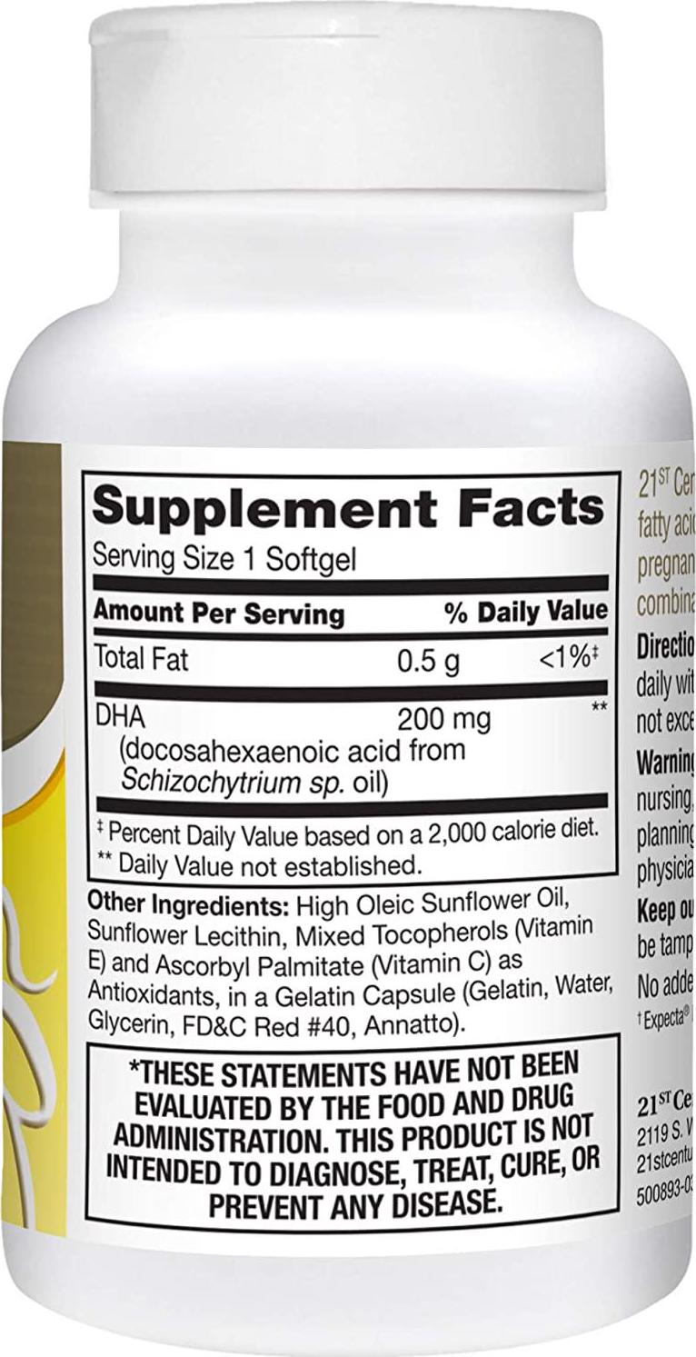 21st Century PreNatal DHA Softgels, 30 Count