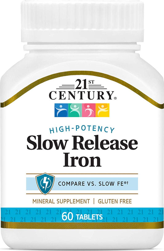 21st Century Slow Release Iron Tablets, 60 Count