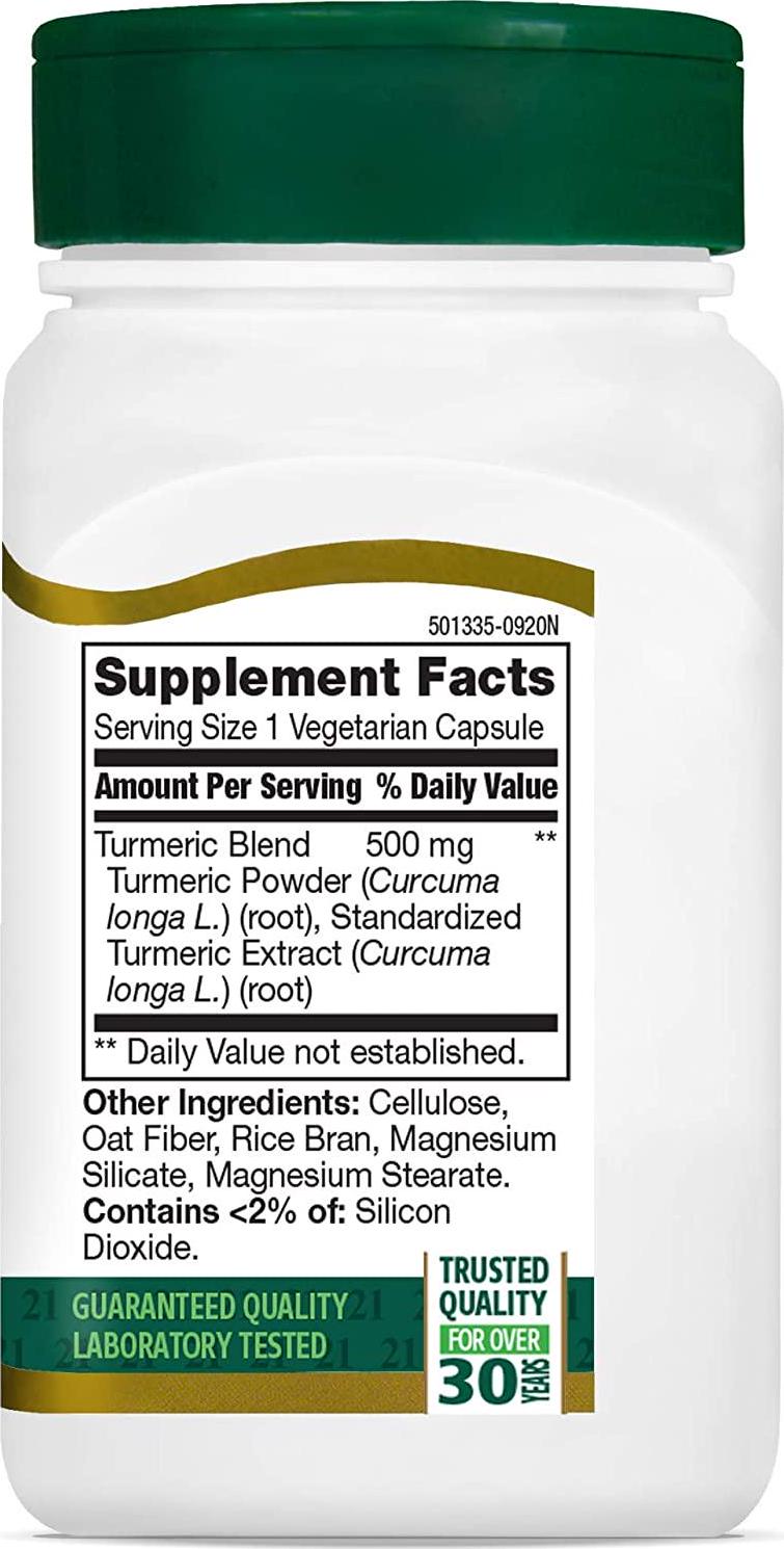 21st Century Turmeric Complex Vegetarian Capsules, 60 Count