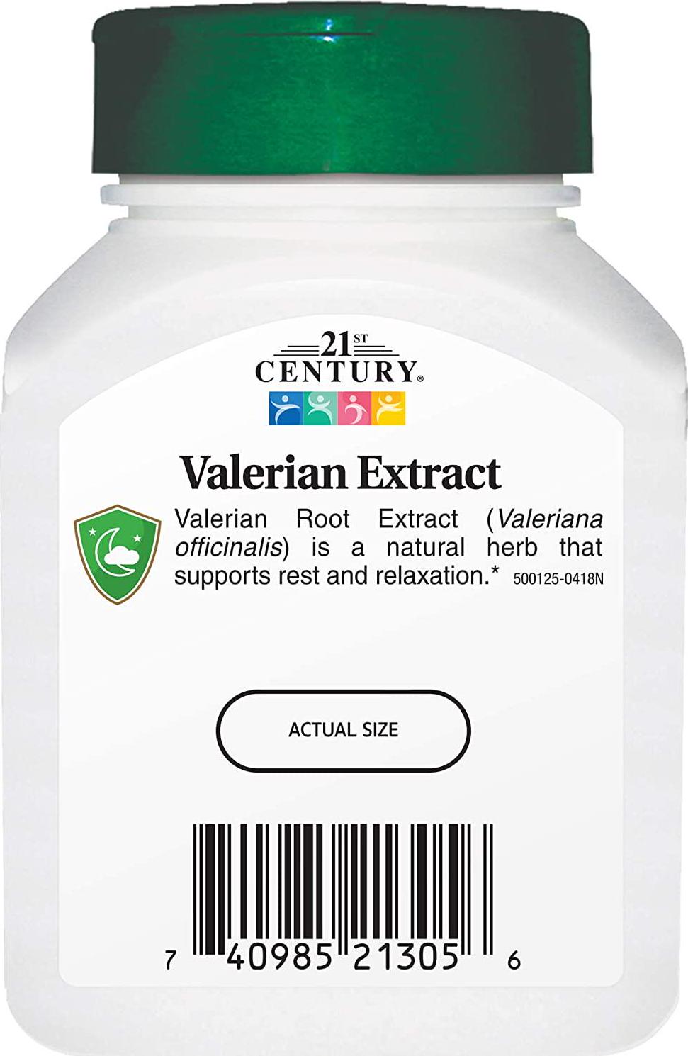 21st Century Valerian Extract Veg Capsules, 60 Count