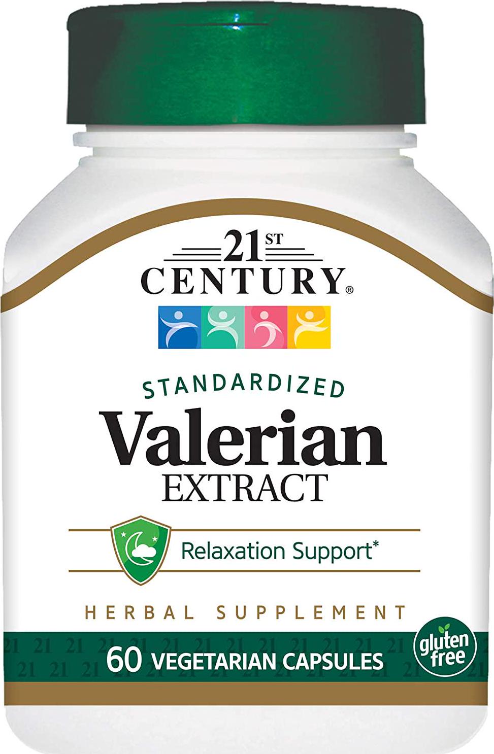 21st Century Valerian Extract Veg Capsules, 60 Count
