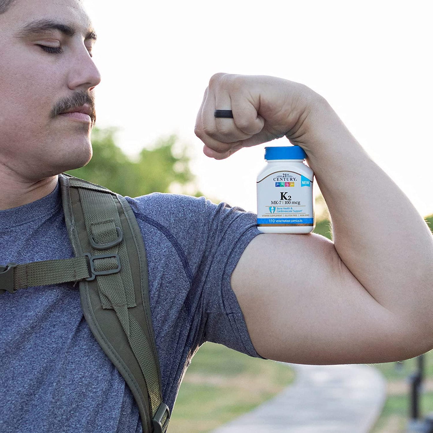 21st Century Vitamin K2 (MK-7) 100 mg Vegetarian Capsules, 110 Count