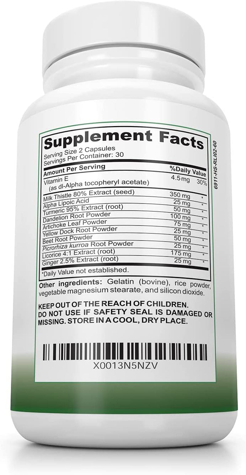 Liver Cleanse & Liver Detox Support Supplement - This Liver Detoxifier & Regenerator Formula Can Help Repair an Active Liver plus Aid in the Rescue of a Fatty Liver-Liver Support Supplements