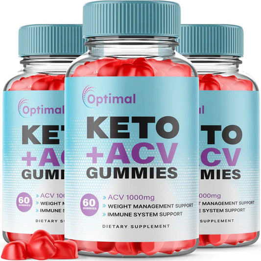 (3 Pack) Optimal Keto + ACV Gummies, Keto ACV Gummies Advanced Weight Loss, Cleanse & Detox, Advanced Fat Burner (180 Ct) - Nutricity.com.au