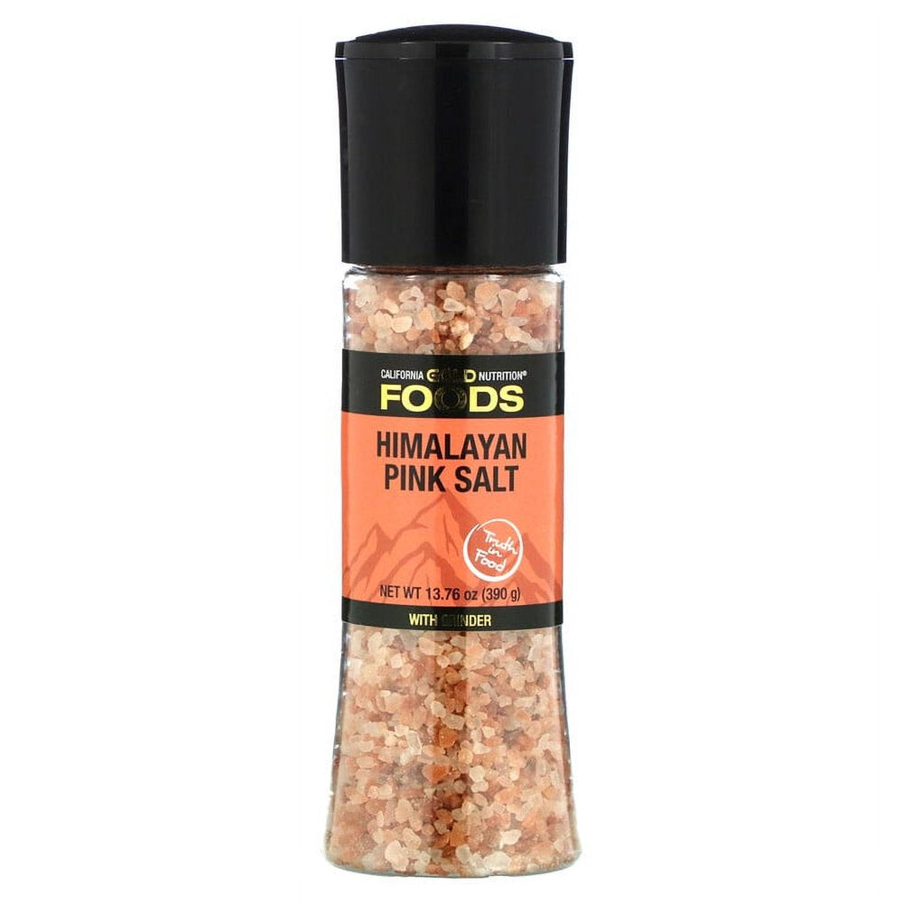 California Gold Nutrition, FOODS - Pink Himalayan Salt Grinder, 13.76 Oz (390 G) Pack of 2