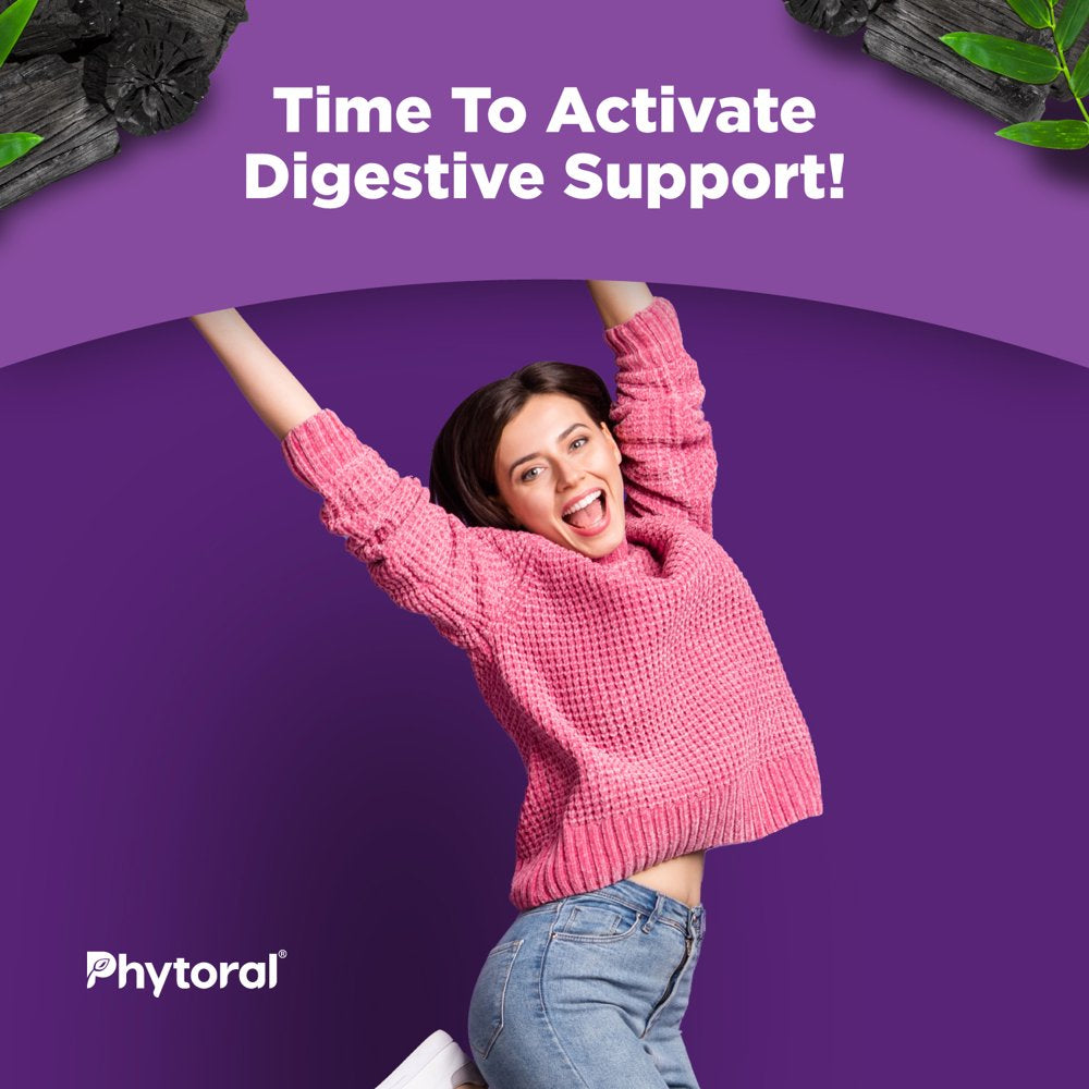 Extra Strength Activated Charcoal Pills - 1200Mg Vegan Activated Charcoal Capsules for Digestive Health & Occasional Upset Stomach Relief for Adults - Coconut Charcoal Supplement for Detox - 1 Month