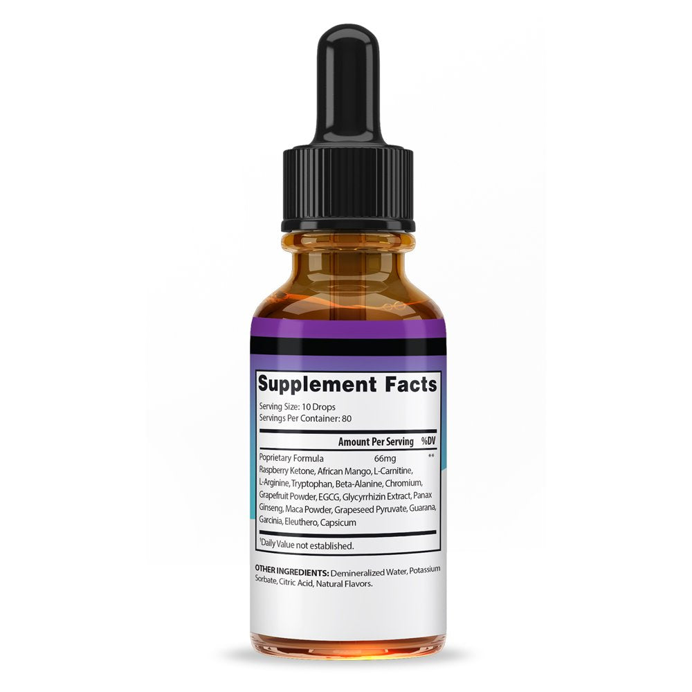 Justified Laboratories Keto Diet Drops Supplement Burn Shred Faster Ketosis Weight Loss & Keto Test Strips 100 Count