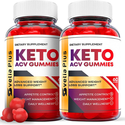 (2 Pack) Vetia plus Keto ACV Gummies - Supplement for Weight Loss - Energy & Focus Boosting Dietary Supplements for Weight Management & Metabolism - Fat Burn - 120 Gummies - Nutricity.com.au