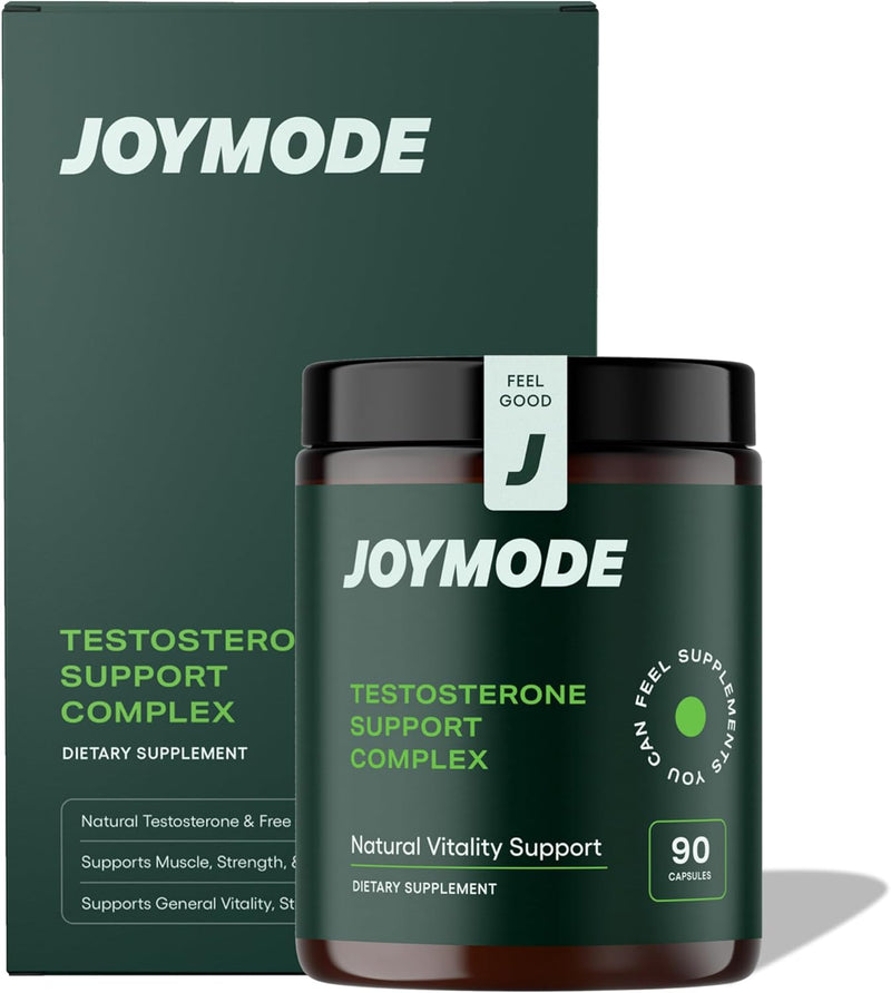 Joymode Testosterone Support Complex (90ct) Natural Vitality Support - Testosterone Supplement for Men w/ Ashwagandha, DIM, Magnesium, Zinc and Boron - Testosterone Booster