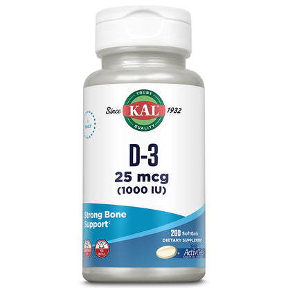 KAL D-3 1000 IU Activgels 1000Iu 200Ct