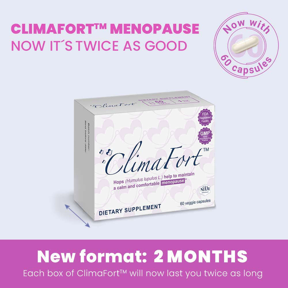 Climafort® 60 Day Supply - Menopause Supplement for Women, Premenopause Hormone Balance. Safe Multi-Symptom Menopause Relief: Hot Flashes, Irritability & More - 60 Day Supply
