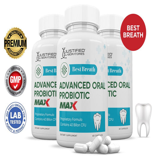 (3 Pack) Best Breath Max 40 Billion CFU Probiotic Oral Support 180 Capsules - Nutricity.com.au