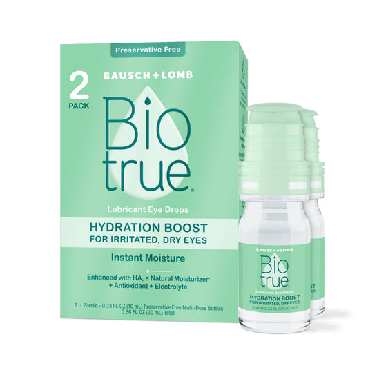 Biotrue Hydration Boost Eye Drops Preservative Free, Contact Lens Friendly, 10 Ml, Pack of 2
