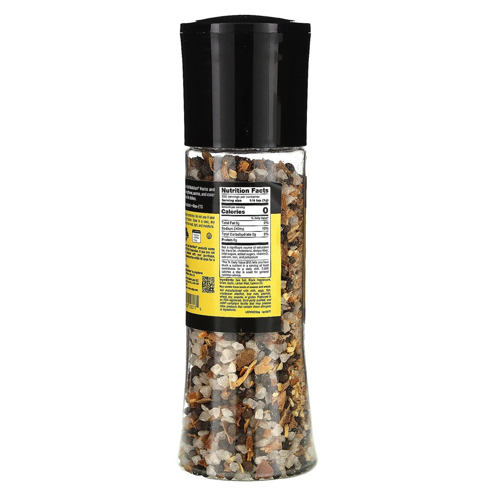 California Gold Nutrition FOODS - Lemon Pepper Salt Grinder, 7.23 Oz (205 G)