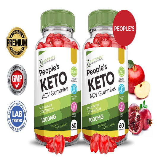 (2 Pack) Peoples Keto ACV Gummies 1000MG Dietary Supplement 120 Gummys - Nutricity.com.au