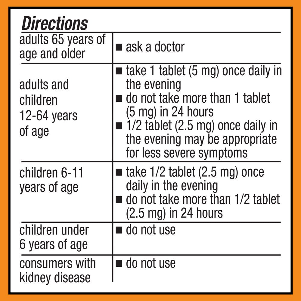 Equate Levocetirizine Dihydrochloride USP Allergy Relief Tablets, 5 Mg, 35 Count