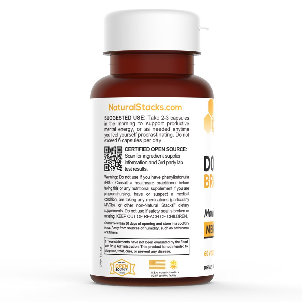 Dopamine Brain Food Neurotransmitter Supplement for Mental Alertness by Natural Stacks