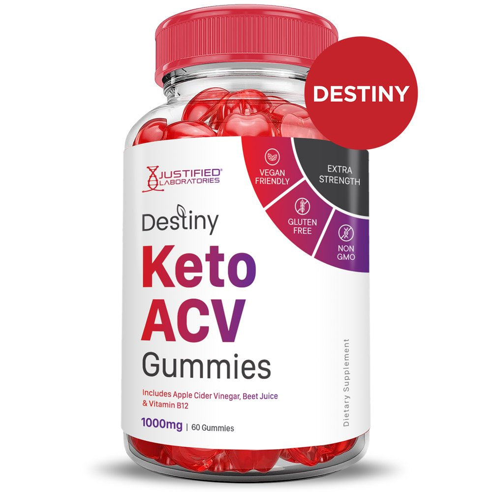 Destiny Keto ACV Gummies 1000MG Dietary Supplement 60 Gummys