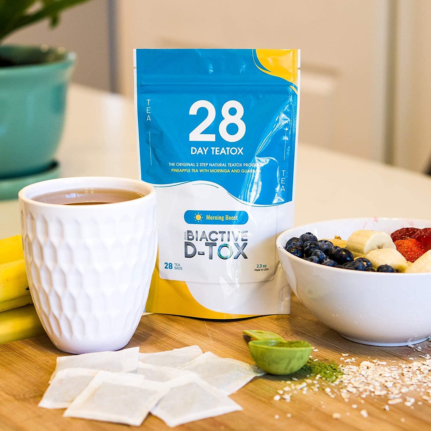 28 Day Tea-Tox, All-Natural Cleanse, Weight Loss Tea/Boost Energy Levels and Constipation Relief, Content 28 Tea Bags, 2.3 Oz, Made in USA