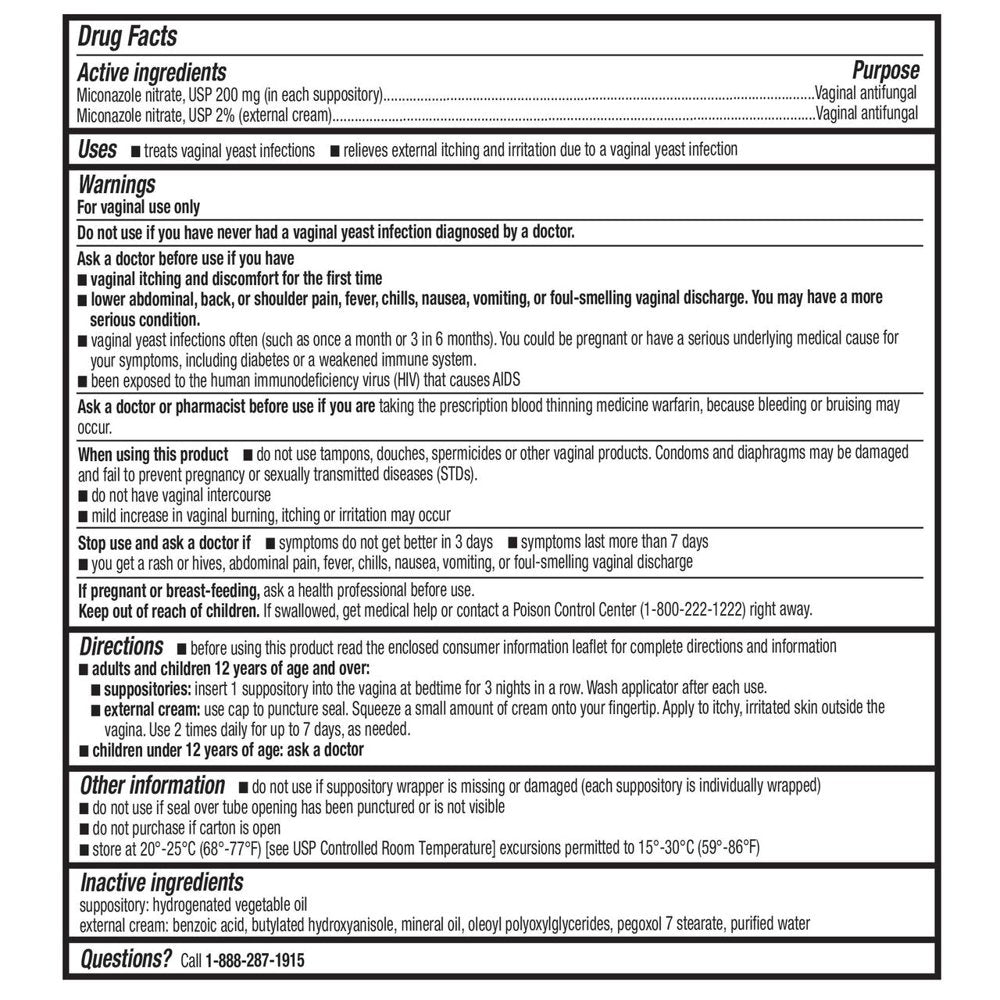 Equate Miconazole 3-Day Vaginal Cream Treatment Combination Pack for Yeast Infection, 0.32 Oz