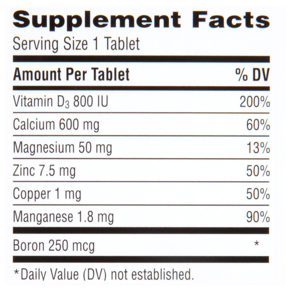 Caltrate Bone Health Advanced 600+D3 plus Minerals Calcium Tablets, 60 Ct