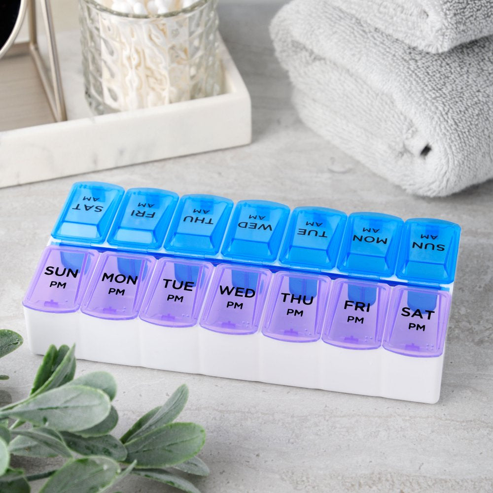 Equate AM/PM Weekly Pill Planner, 7.5"