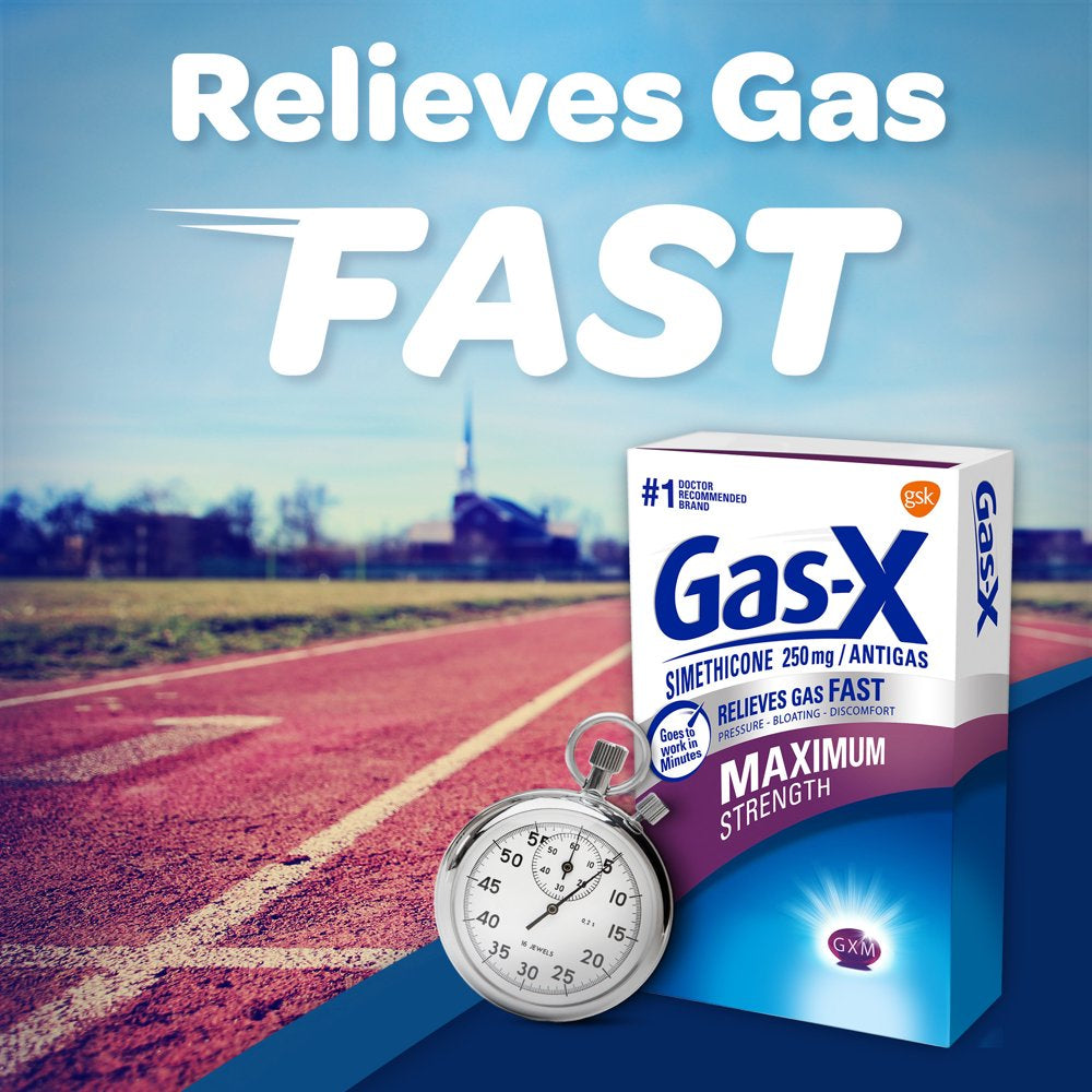 Gas-X Maximum Strength Simethicone Medicine for Fast Gas Relief Softgels, 30 Count