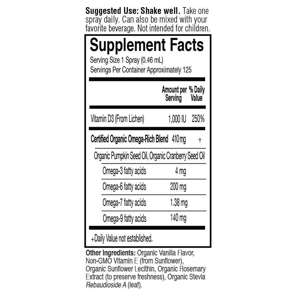 Garden of Life Mykind Organics Vegan D3 Spray, 2Oz Liquid