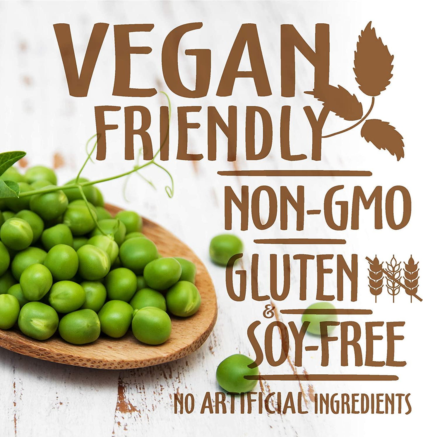 2.11 LB 100% Pea Protein Powder Fermented Chocolate -North American Sourced Peas - Plant Protein Powder (Non-GMO, Gluten Free, Vegan Friendly)