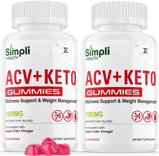 (2 Pack) ACV Ketos Simpli Health, Simpli ACV Ketos Gummies, Simpli ACV+Keto AVC ACVT Ket Gummies, Simpli ACV+Kato Simplihealth ACV+Kero Gummies, Simply AC Plus ACT Acc Gummis (120 Gummies)