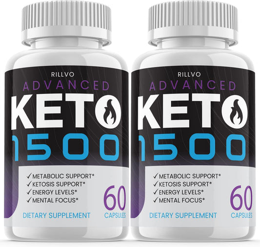 (2 Pack) Advanced Keto 1500 Advanced Shark Ketogenic Formula Tank (120 Capsules)