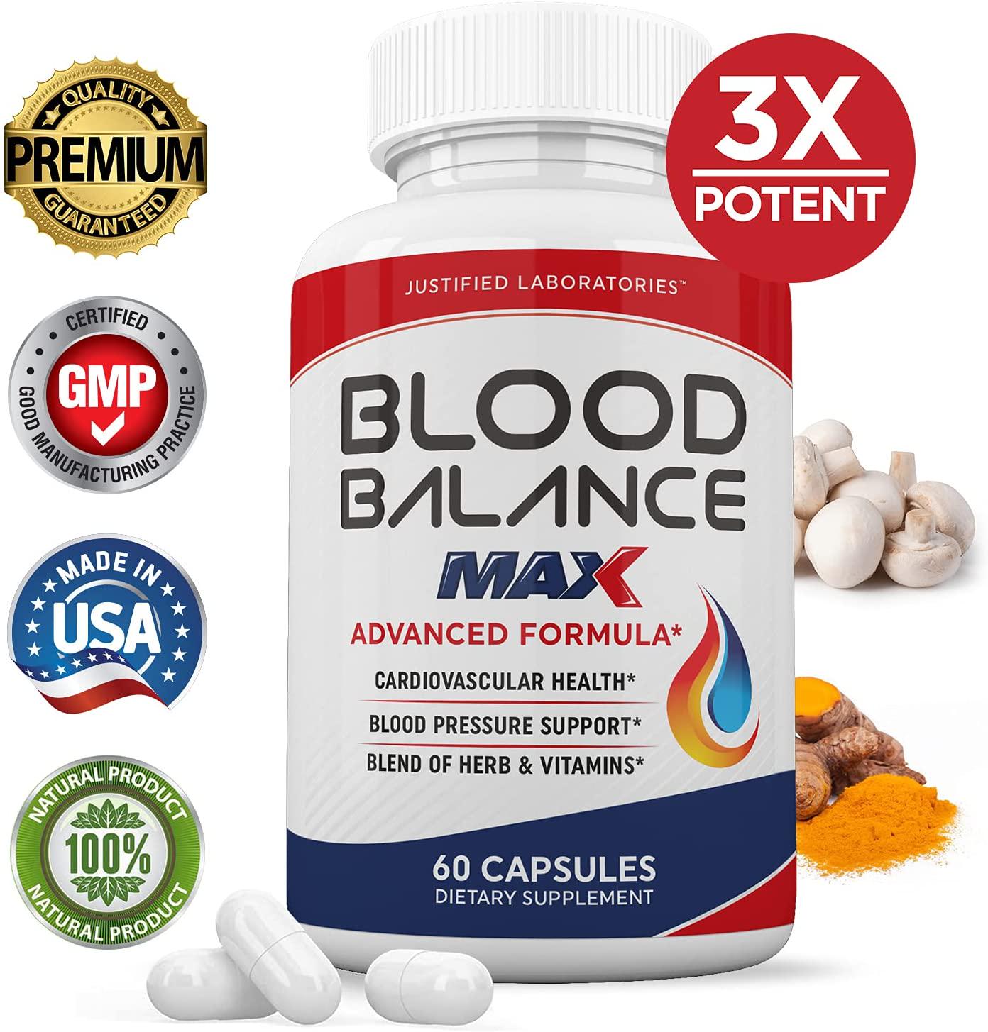 (2 Pack) Blood Balance Advanced Max Formula All Natural Blood Pressure Sugar Support Supplement Pills 120 Capsules - Nutricity.com.au
