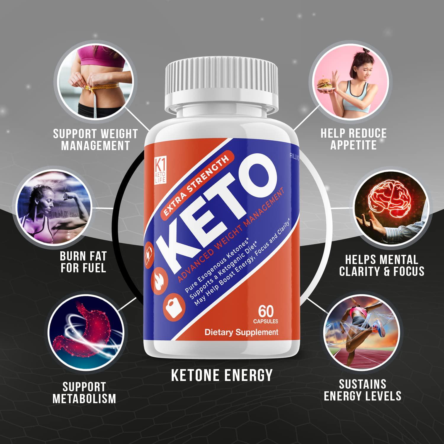 (2 Pack) K1 Keto Lifestyle Diet Supplements Advanced Ketogenic Formula (120 Capsules) - Nutricity.com.au