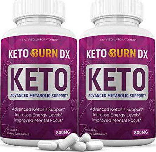 (2 Pack) Keto Burn DX Pills 800MG Includes Apple Cider Vinegar goBHB Exogenous Ketones Advanced Ketosis Support for Men Women 120 Capsules