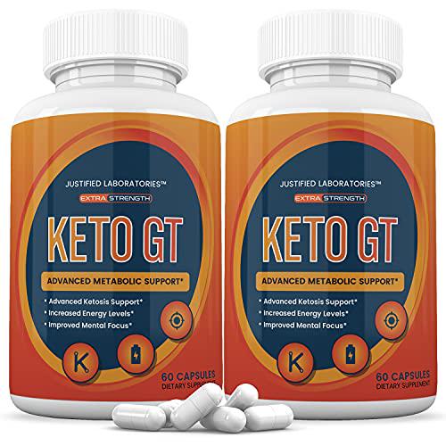 (2 Pack) Keto GT Advanced Includes Apple Cider Vinegar goBHB Exogenous Ketones Keto Pills Supplement Premium Ketosis Support for Men Women 120 Capsules