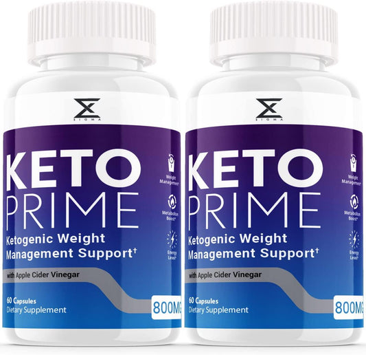 (2 Pack) Keto Prime, Keto Prime Pills Shark 800 mg Tank, Keto Prime Pills 800 mg, Keto Prime Ketogenic Weight Loss, Prime Keto Pills, Ketoprime Advanced Supplement (120 Capsules)