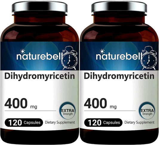 2 Pack NatureBell Dihydromyricetin DHM as Hovenia Dulcis Extract 400mg, 120 Capsules, Alcohol Consumption Support Supplement, No GMOs