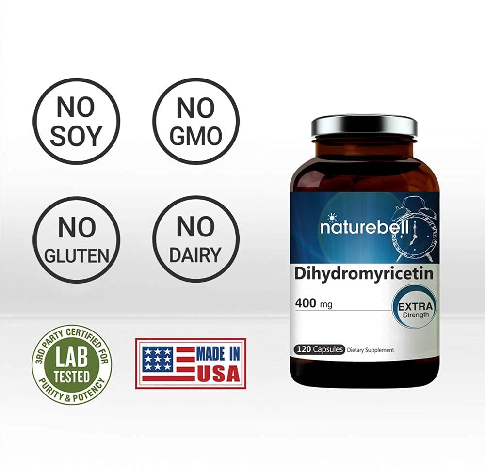 2 Pack NatureBell Dihydromyricetin DHM as Hovenia Dulcis Extract 400mg, 120 Capsules, Alcohol Consumption Support Supplement, No GMOs