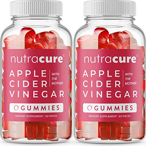 (2-Pack) Nutracure Apple Cider Vinegar Gummies for Weight Loss, Detox, and Cleanse - Non-GMO ACV Gummies with The Mother - Nutricity.com.au