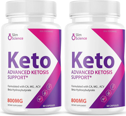 (2 Pack) Slim Science Keto Pills 800mg Formula (120 Capsules) - Nutricity.com.au