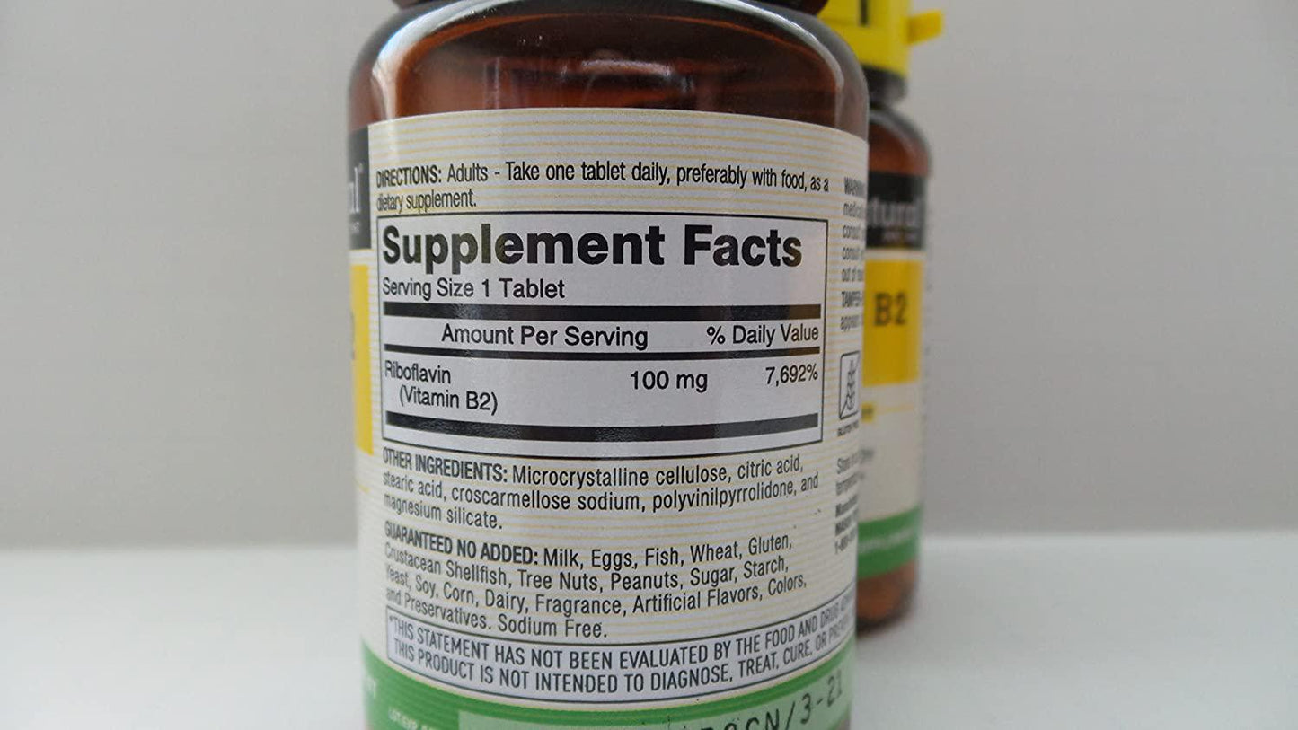 2 Pack Special of MASON NATURAL B-2 100 MG TABLETS 100 per bottle