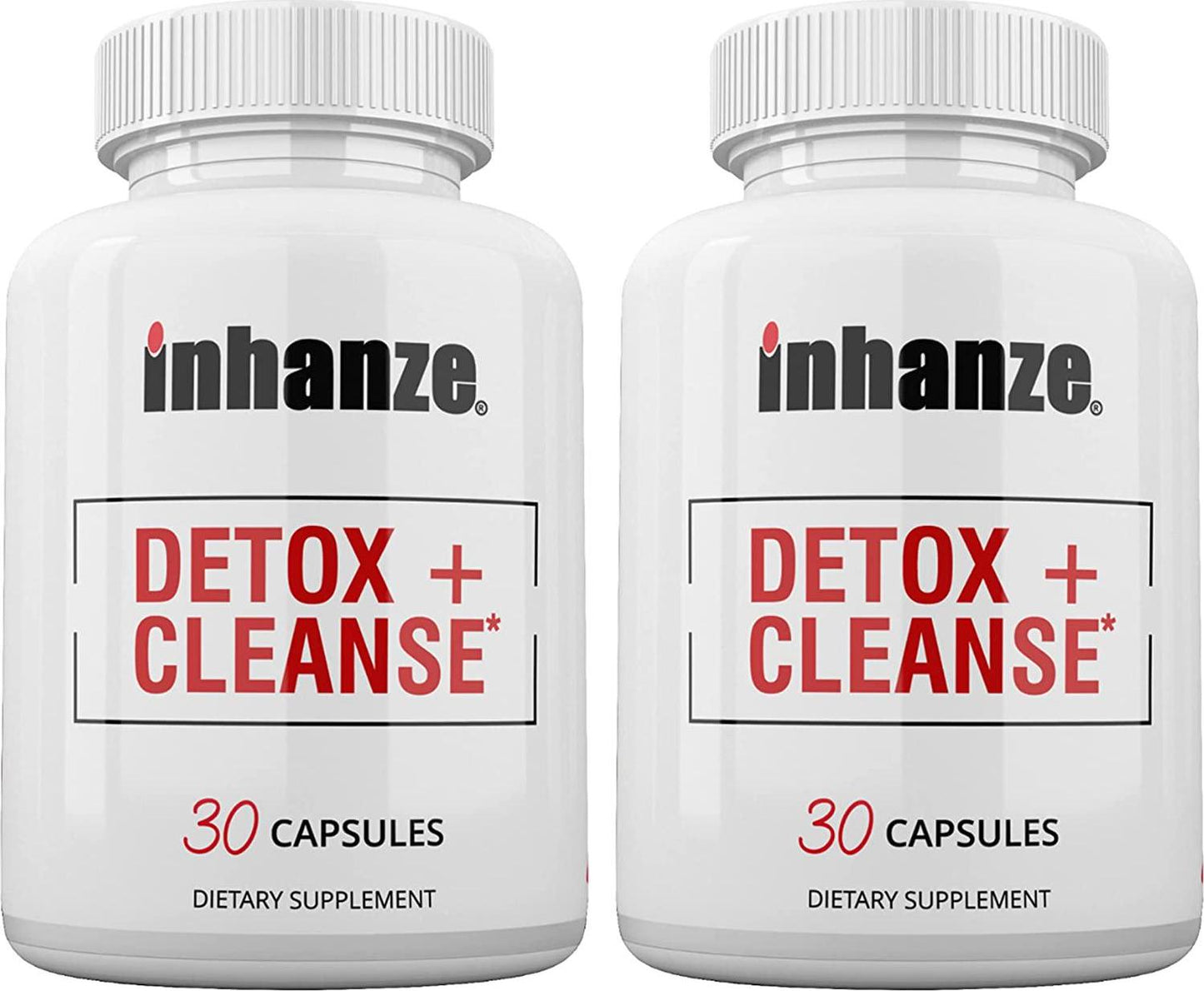 2-Pack inhanze Detox Cleanse, Colon Cleanser, Flush Waste and Toxins, 7 to 15-Day Fruit Veggie Cleanse, Acai Berry, Ginger, Aloe, Papaya and Psyllium.