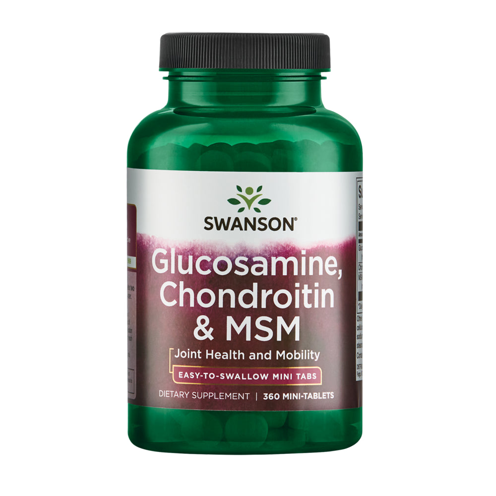 Swanson Dietary Supplements Glucosamine, Chondroitin & MSM Mini Tablet 360Ct