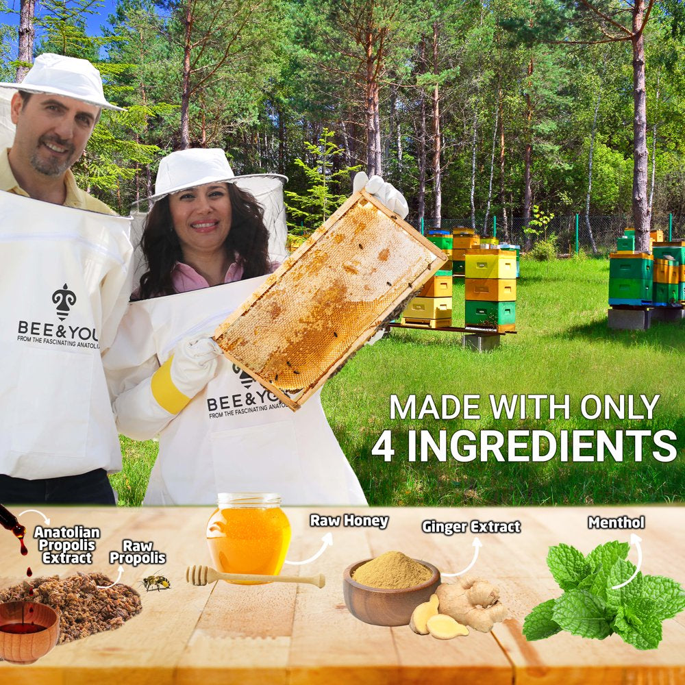 BEE and You Propolis Ginger Raw Honey Soothing Throat Spray, Ultra Pure, Immune Support Supplement, Oral Health, Antioxidants, Keto, Paleo, Gluten-Free, 1 Fl Oz, Stocking Stuffers, Gifts