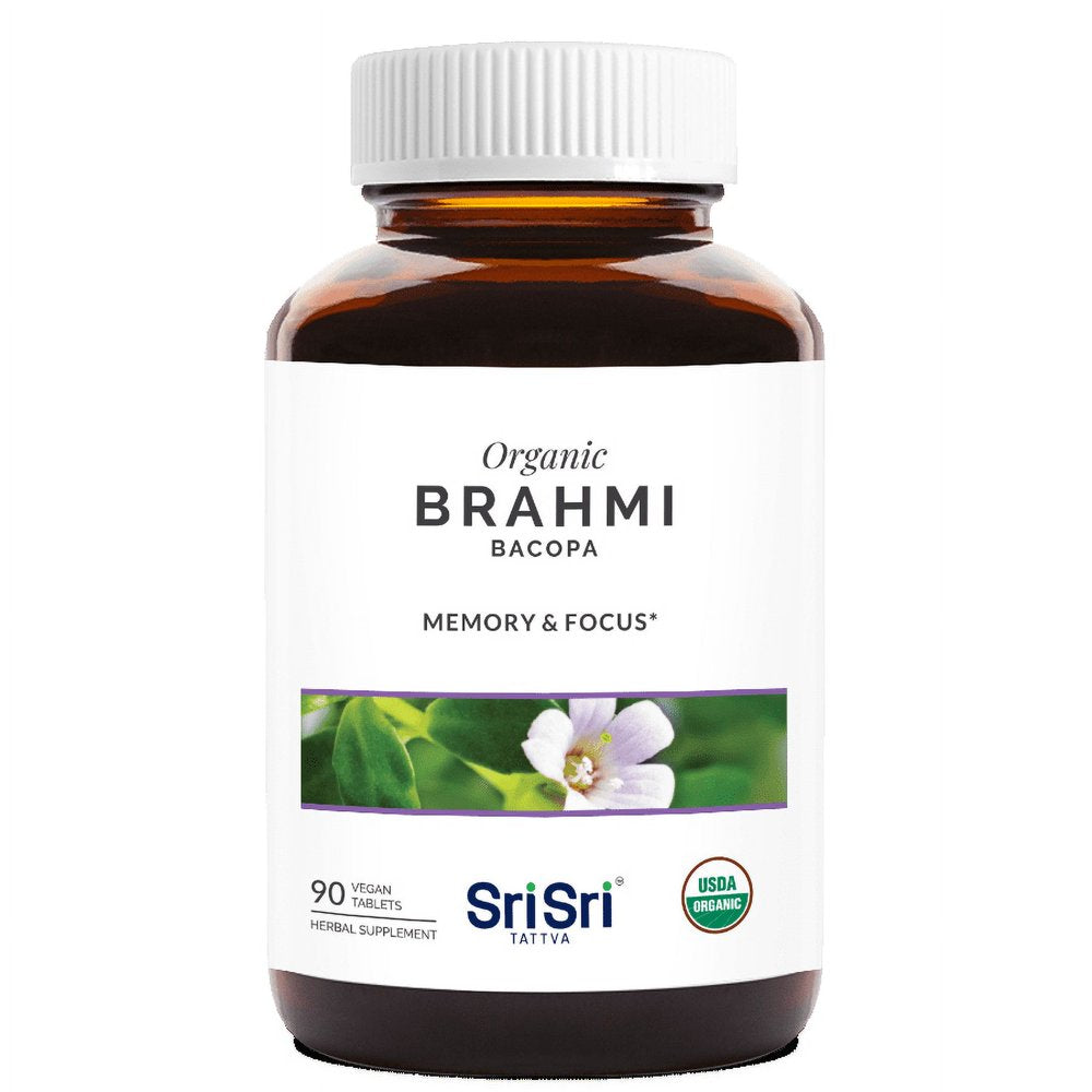 Sri Sri Tattva Brahmi - Memory & Cognition Focus and Concentration Memory Enhancement 60 Tab 500-Mg