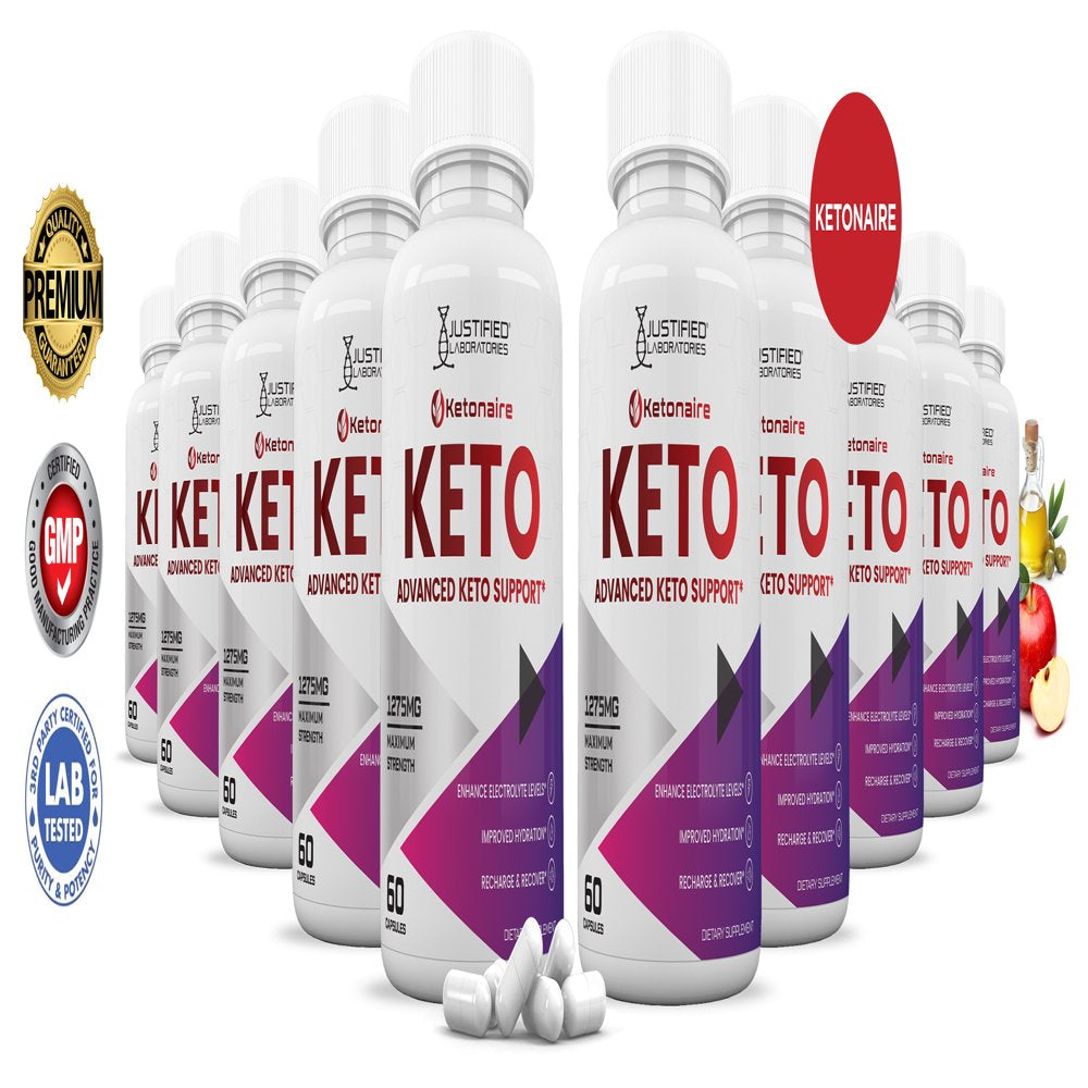(10 Pack) Ketonaire Keto ACV Pills 1275Mg Alternative to Gummies Dietary Supplement 600 Capsules - Nutricity.com.au