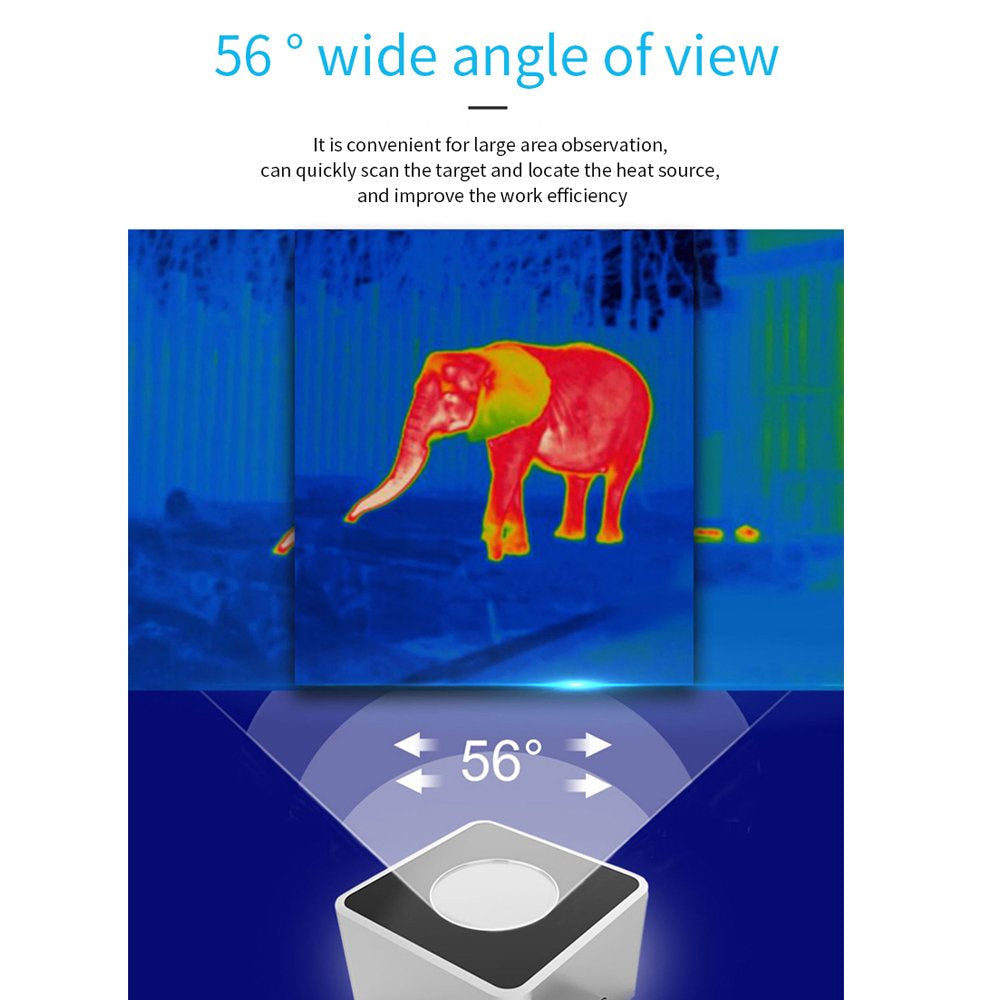 Dcenta Small Thermal Imaging Camera Portable Mobilephone Thermal Imager Support Highest Lowest Centre Point Regional Temperature Measurement 6 Display Modes Chinese and English Language Switchable