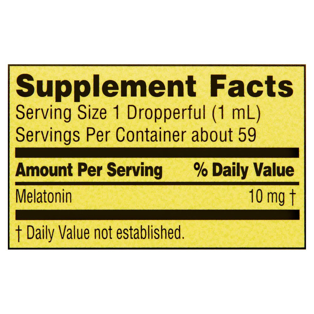 Spring Valley Liquid Melatonin Dietary Supplement, 10 Mg, 2 Fl Oz