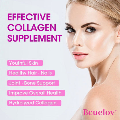 Bcuelov COLLAGEN MULTI COMPLEX - 3000 Mg, Supports Joint, Energy, Skin, Hair & Nail Health, Complex Collagen Capsules